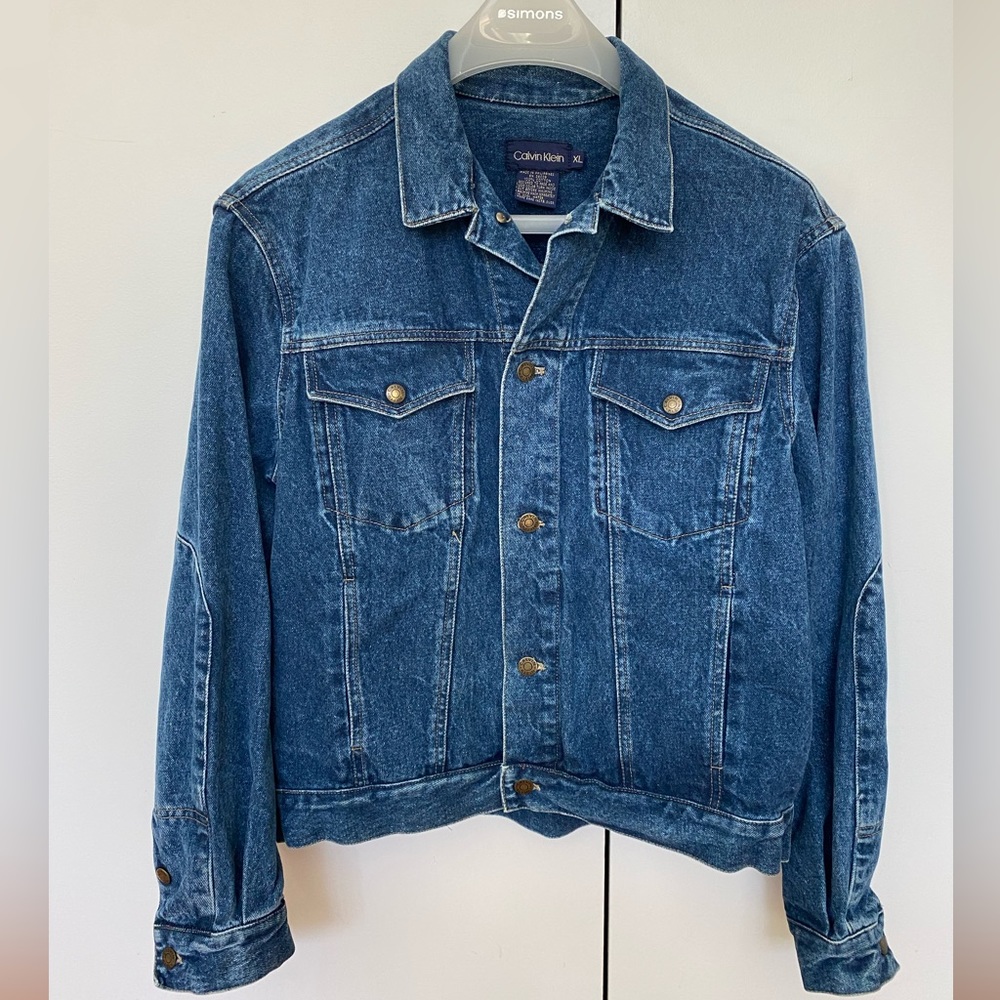 Men’s Calvin Klein Blue Denim Jacket - Picture 1 of 9